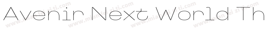 Avenir Next World Thin字体转换